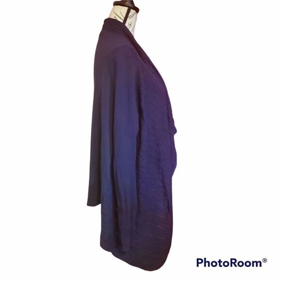 Chaus Navy Cascade Cardigan-Ladies Size Large - Picture 3 of 6